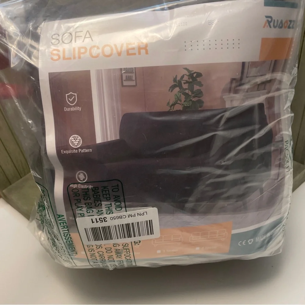 NWT Ruozzi Black 2-Seat Sofa Slipcover
